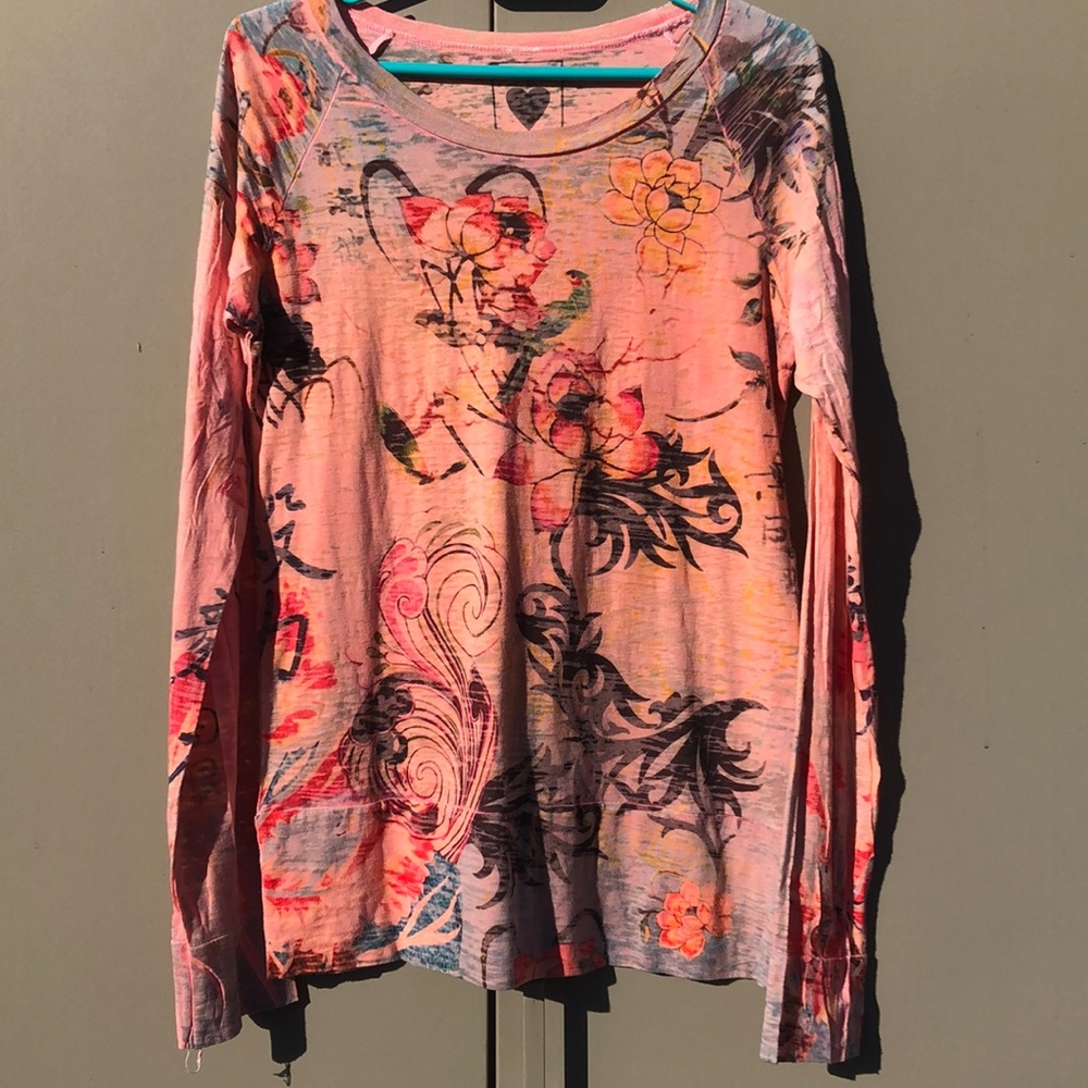 Long sleeve cotton pullover shirt